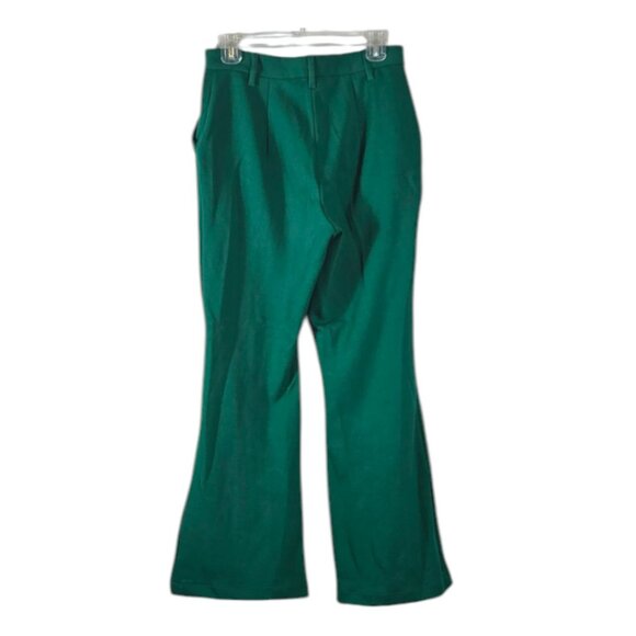 Urban Outfitters Medium Women's Trousers Knit Flare High-Rise Kelly Green NWT - Picture 2 of 9